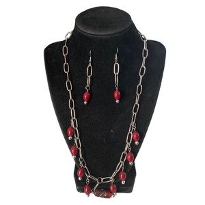 Burgundy Chain Set